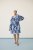 Kaffe Curve Aliana Dress Blue Flower Animal - Midimekot - 