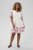 Kaffe Curve Rosa Mini Dress White Rose Border Flower - Minimekot - 