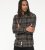 D555 Destin Checked Long Sleeve Shirt Black/Tan Check - Pitkähihaiset paidat - 