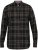 D555 Destin Checked Long Sleeve Shirt Black/Tan Check - Pitkähihaiset paidat - 
