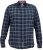 D555 Luton Checked Flanell Shirt Navy - Kauluspaidat - Miesten isot kauluspaidat 2XL – 8XL