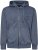 Kam Jeans 7082 Garment DYE with Zipper Hoodie Vintage Indigo - Hupparit ja collegepaidat - Miesten hupparit ja collegepaidat isot koot
