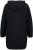 Ulla Popken Teddy Fleece Hooded Zip Neck Sweatshirt Black - Naisten hupparit ja collegepaidat isot koot - 