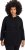 Ulla Popken Teddy Fleece Hooded Zip Neck Sweatshirt Black - Naisten hupparit ja collegepaidat isot koot - 