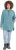 Ulla Popken Teddy Fleece Hooded Zip Neck Sweatshirt Ice Green - Naisten hupparit ja collegepaidat isot koot - 