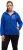 Ulla Popken Teddy Fleece Partial Zip Hoodie Royal Blue - Naisten hupparit ja collegepaidat isot koot - 