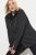 Ulla Popken Sweater Knit Fleece Hoodie Black - Naisten hupparit ja collegepaidat isot koot - Mukavat collegepaidat, huput ja neuleet