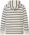 Ulla Popken Stripe Print Loungewear Hoodie Chalk - Naisten hupparit ja collegepaidat isot koot - 