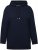 Ulla Popken Back Print Kangaroo Pocket Hoodie Navy - Naisten hupparit ja collegepaidat isot koot - 
