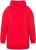 Ulla Popken Back Print Kangaroo Pocket Hoodie Hibiscus Red - Hupparit ja collegepaidat - 