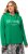 Ulla Popken City Name Graphic Hoodie Emerald Green - Naisten hupparit ja collegepaidat isot koot - 