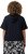 Ulla Popken Short Sleeve Zip-Up Hoodie Navy - Naisten hupparit ja collegepaidat isot koot - 
