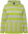 Ulla Popken Mixed Stripe Long Sleeve Hoodie Apple Green - Naisten hupparit ja collegepaidat isot koot - 