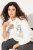 Ulla Popken Face Graphic Long Sleeve Hoodie Off-White - Naisten hupparit ja collegepaidat isot koot - Mukavat collegepaidat, huput ja neuleet