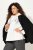 Ulla Popken Face Graphic Long Sleeve Hoodie Off-White - Naisten hupparit ja collegepaidat isot koot - Mukavat collegepaidat, huput ja neuleet