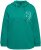 Ulla Popken Face Graphic Long Sleeve Hoodie Emerald Green - Naisten hupparit ja collegepaidat isot koot - 