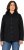 Ulla Popken Cable Knit Long Sleeve Hoodie Black - Hupparit ja collegepaidat - 