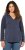 Ulla Popken Open Edged Long Sleeve V-Neck Hoodie Navy - Hupparit ja collegepaidat - 