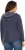 Ulla Popken Open Edged Long Sleeve V-Neck Hoodie Navy - Hupparit ja collegepaidat - 