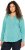 Ulla Popken Open Edged Long Sleeve V-Neck Hoodie Mint Green - Naisten hupparit ja collegepaidat isot koot - 