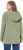 Ulla Popken Teddy Plush Long Sleeve Hoodie Sage Green - Naisten hupparit ja collegepaidat isot koot - 