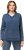 Ulla Popken Raw Hem Long Sleeve Hoodie Night Blue - Hupparit ja collegepaidat - 