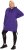 Ulla Popken Longline Lace Up Hoodie Purple - Naisten hupparit ja collegepaidat isot koot - 