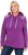 Ulla Popken Waffle Pique Contrast Color Hoodie Dark Purple - Naisten hupparit ja collegepaidat isot koot - 