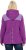 Ulla Popken Waffle Pique Contrast Color Hoodie Dark Purple - Naisten hupparit ja collegepaidat isot koot - 