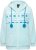 Ulla Popken Plush Alpine Striped Motif Loungewear Hoodie Baby Blue - Naisten hupparit ja collegepaidat isot koot - 
