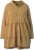 Ulla Popken Tiered Flounce Panel Zip Up Hoodie Mocha Brown - Naisten hupparit ja collegepaidat isot koot - 
