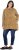 Ulla Popken Tiered Flounce Panel Zip Up Hoodie Mocha Brown - Naisten hupparit ja collegepaidat isot koot - 