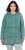 Ulla Popken Tiered Flounce Panel Zip Up Hoodie Green - Naisten hupparit ja collegepaidat isot koot - 