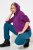 Ulla Popken Fleece Sweatshirt Hoodie Aubergine - Naisten hupparit ja collegepaidat isot koot - Mukavat collegepaidat, huput ja neuleet