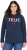 Ulla Popken TRUE Lettering Hoodie Navy Blue - Naisten hupparit ja collegepaidat isot koot - 
