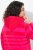 Ulla Popken Oversized Striped Long Sleeve Hoodie Lychee - Naisten hupparit ja collegepaidat isot koot - Mukavat collegepaidat, huput ja neuleet