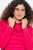 Ulla Popken Oversized Striped Long Sleeve Hoodie Lychee - Naisten hupparit ja collegepaidat isot koot - Mukavat collegepaidat, huput ja neuleet