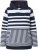 Ulla Popken Oversized Striped Long Sleeve Hoodie Ink Blue - Hupparit ja collegepaidat - 
