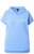 Ulla Popken Quick Drying Short Sleeve Hoodie Light Blue - Naisten hupparit ja collegepaidat isot koot - 