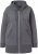 Ulla Popken Decorative Seam Zip-Up Hoodie Graphite Grey - Naisten hupparit ja collegepaidat isot koot - 