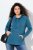 Ulla Popken Rhinestone Drawstring Moon Wash Hoodie Teal - Naisten hupparit ja collegepaidat isot koot - Mukavat collegepaidat, huput ja neuleet