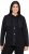 Ulla Popken Mixed Texture Button Down Hoodie Black - Naisten hupparit ja collegepaidat isot koot - 