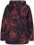 Ulla Popken Fleece Flower Print Zip-Up Hoodie Black - Hupparit ja collegepaidat - 