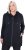 Ulla Popken Contrast Piping Zip-Up Hoodie Black - Naisten hupparit ja collegepaidat isot koot - 