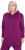 Ulla Popken Contrast Piping Zip-Up Hoodie Pink Berry - Naisten hupparit ja collegepaidat isot koot - 