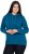 Ulla Popken Relaxed Fit Long Sleeve Hoodie Cerulean - Naisten hupparit ja collegepaidat isot koot - 