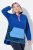 Ulla Popken Color Block Fleece Hoodie Denim Blue - Naisten hupparit ja collegepaidat isot koot - Mukavat collegepaidat, huput ja neuleet