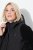 Ulla Popken Mixed Texture Hoodie Black - Naisten hupparit ja collegepaidat isot koot - Mukavat collegepaidat, huput ja neuleet