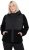 Ulla Popken Mixed Texture Hoodie Black - Naisten hupparit ja collegepaidat isot koot - 