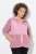 Ulla Popken Mixed Texture Hoodie Wildberry - Naisten hupparit ja collegepaidat isot koot - Mukavat collegepaidat, huput ja neuleet